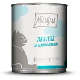 MjAMjAM Leckere Mahlzeit 800g Dose Katzennassfutter 6 x 800 Gramm zarte Ziege an leckeren Möhrchen