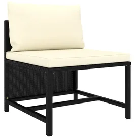 vidaXL 4-Sitzer-Gartensofa schwarz 313515