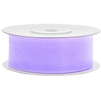 SiDeSo® Chiffonband 25m x 25mm viele Farben Hochzeit Organza Dekoband Geschenkband Antennenband Schleifenband (lila)