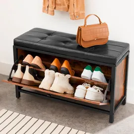 VASAGLE Schuhbank 80 x 51 x 30 cm braun / braun