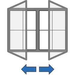 Magnetische Außenvitrine mit zweiflügligem Fenster, 1040 x 700 mm