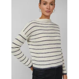 s.Oliver Softer Strickpullover aus Alpakamix Creme/Blau 36