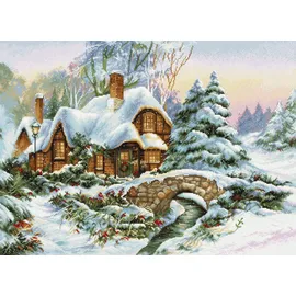 Lucas Luca-S Kreuzstich Set "Winter Landschaft I", Zählmuster, 47x34cm