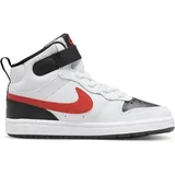 NIKE Kinder Freizeitschuhe Court Borough Mid 2, WHITE/UNIVERSITY RED-BLACK, 30