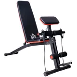 Homcom Multifunktion Hantelbank schwarz/rot