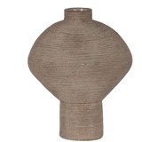 BigBuy Home Vase grau Keramik 24 x 12 x 30 cm