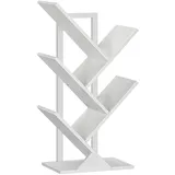 HOOBRO Bücherregal Standregal in Baumform 34 x 20 x 71 cm Weiß