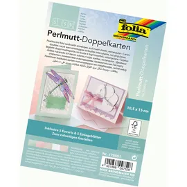 Folia 179591 Gruß-/Beileidskarte Standard-Grußkarte 5 Karten + Kuverts - Einlagen