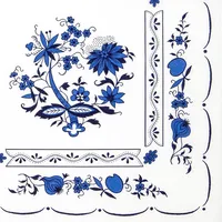 Home Fashion, Zwiebelmuster, Lunch-Servietten aufgefaltetes Maß 33 cm x 33 cm, im Viertelfalz, 20 Stück pro Pack, 12 Pack pro Karton