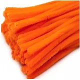 maDDma Pfeifenreiniger 20er Chenille-Draht 6mm, Länge 30cm, 28 Farben wählbar, Farbe:neonorange