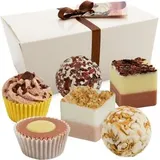 Brubaker Geschenkset Badepralinen Chocolate Love, Badezusatz, handgemacht und vegan, 6 Stück