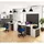 Akord Schreibtisch, Weiß, Grau, Holzwerkstoff, 6 Schubladen Rechteckig,Rechteckig, 135x77x50 cm, Arbeitszimmer, Schreibtische, Computertische