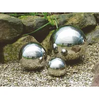 Spetebo Dekokugel Edelstahl 13 / 20 / 30 cm Silber