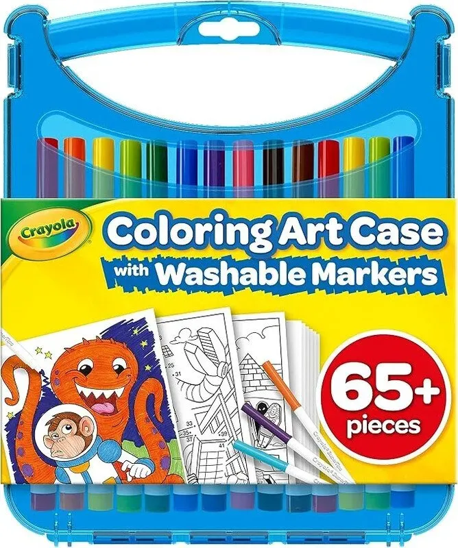 CRAYOLA SuperTips Marker-Set, 65 Stück, Mehrfarbig, für Kinder, mit Tragetasche