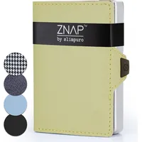 Slimpuro Geldbörse Herren, Slim Wallet mit RFID Schutz, Leder-Geldbörse Herren Klein mit Münzfach, Portmonee für Herren und Damen, Kartenetui &... - Grün