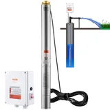 Vevor Tiefbrunnenpumpe Brunnenpumpe 2200W 9,8 m3/h 144 m Externe Steuerbox,