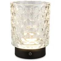 Briloner - LED Tischlampe kabellos IP44 mit Glaskorpus, Touchdimmbar