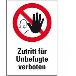 Dreifke® Verbots-Kombi Zutritt für Unbefugte verb., ASR, Recycling-Verbundplatte, 200x300mm