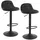Woltu Barhocker 2er Set höhenverstellbar 60-82 cm Schwarz