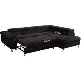 MKS Meble Eckcouch Schwarz 3-Sitzer