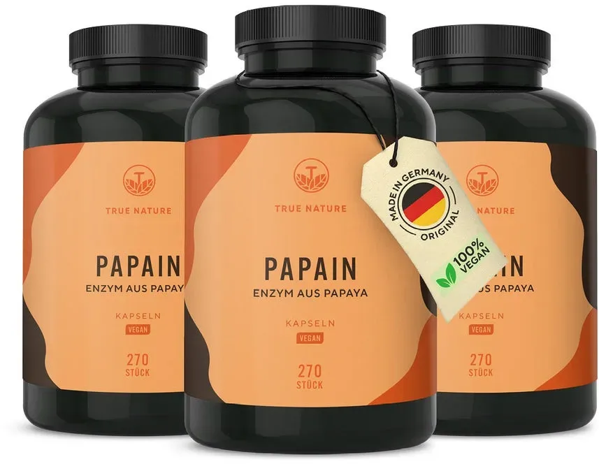 Papain - 810 Kapseln Vegan - TRUE NATURE 3x270 St