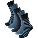 SCHIESSER Socken 5er Pack Blau/gestreift 43-46