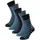 SCHIESSER Socken 5er Pack Blau/gestreift 43-46