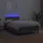 vidaXL Boxspringbett mit Matratze & LED Grau 120x200 cm Kunstleder
