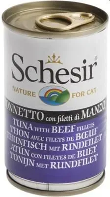 SCHESIR Thunfisch mit Rindfleisch Katzenfutter 140 g