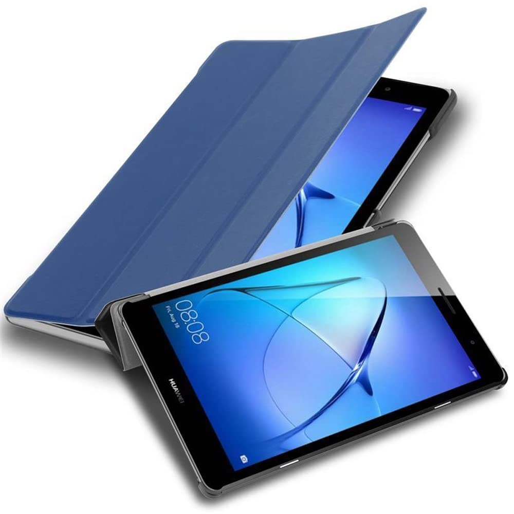 Cadorabo Hülle kompatibel mit Huawei MediaPad T3 8 (8.0 Zoll) Tablethülle ohne Auto Wake Up aus Kunst Leder Flip Klappbare Magnetische Cover Hülle für Huawei MediaPad T3 8 (8.0 Zoll) Tasche in Blau