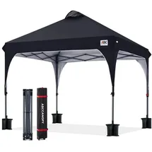 luxuskollektion Pavillon 2,4 x 2,4 m Schwarz