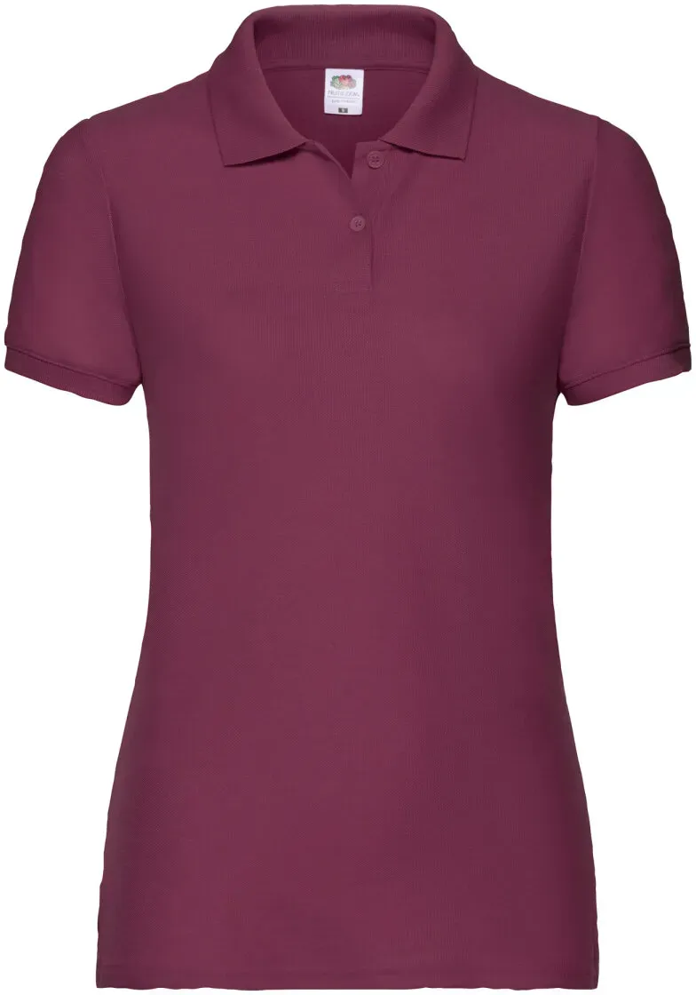 Fruit of the Loom - 65/35 Damen Poloshirt aus Mischgewebe - Burgundy / XXL