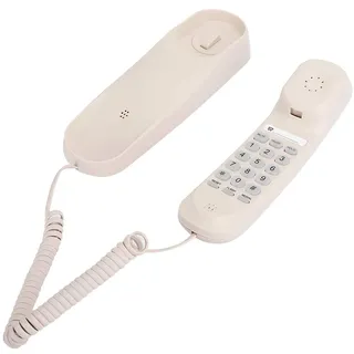 Telefon Wandhalterung Telefone Festnetz Telefon Tischmontage Wandbehang Dual Purpose Telefon für Hotel Gästezimmer Familienaufzug Badezimmer Beige