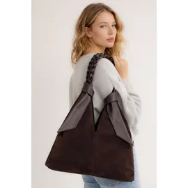 COLLEZIONE ALESSANDRO Lusso Schultertasche Leder Brown