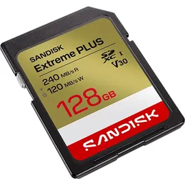 SanDisk EXTREME® PLUS SD UHS-I-KARTE, Speicherkarte, 128 GB, 240 MB/s