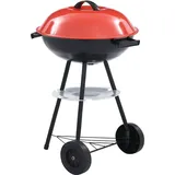 vidaXL Tragbarer Holzkohlegrill XXL mit Rädern 44 cm