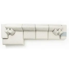 xlmoebel Ecksofa Luxus-Sofa in L-Form aus hochwertigem Stoff in Grau, Hergestellt in Europa grau