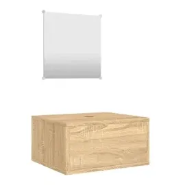 vidaXL Badmöbel-Set Eichen-Optik 2-tlg. Braun