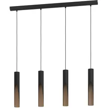 EGLO Barbotto 4-flg. GU10 120 cm schwarz/holz