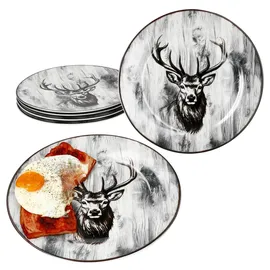 Mambocat Alois Speiseteller Ø27,2 cm mehrfarbig 6er Set