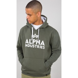 Alpha Industries Foam Print Hoodie, groen, XS Voorman
