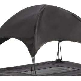 fudajo Hundebett mit Dach M 76 x 60 x 16 cm schwarz
