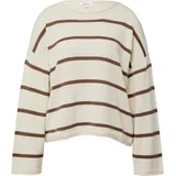 s.Oliver Gestreifter Pullover im Relaxed Fit Beige/Braun 4XL