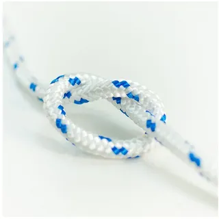 DQ-PP DQ-PP POLYPROPYLENSEIL 30m, 2-20mm, Flechtleine, Textilseil, Rope Seil, Kunststoffseil, Leine Schnur, Kordel, Weiss, Schwarz, Blau weiß Ø 10 mm