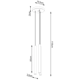 Sollux Lighting Pastelo 3-flg. 19,5 cm rund Holz