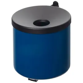 Proregal Robuster Ascher zur Wandmontage 2,4 Liter, HxBxT 16x15,5x15,5cm | Stahl Blau | Ascher Aschenbecher
