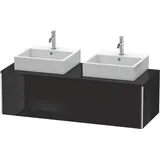 Duravit Waschtischunterschrank 4 Auszüge 140 x 54,8 x 40 cm Schwarz Hochglanz