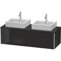 Duravit Waschtischunterschrank 4 Auszüge 140 x 54,8 x 40 cm Schwarz Hochglanz