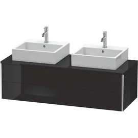 Duravit Waschtischunterschrank 4 Auszüge 140 x 54,8 x 40 cm Schwarz Hochglanz