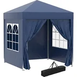 Outsunny Pavillon 2x2m, Faltpavillon 4 Seitenwände mit Fenster, Tür, Reißverschluss, Festzelt, Gartenzelt, Metall, Oxford   Aosom